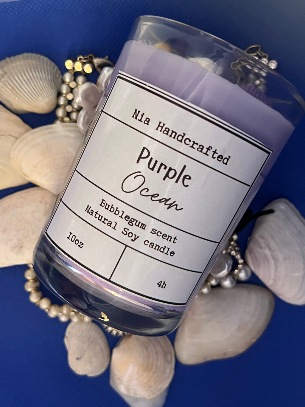 Purple Ocean Candle